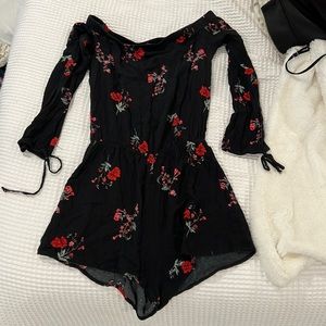 Kendall & Kylie Pacsun Floral Off the Shoulder Romper